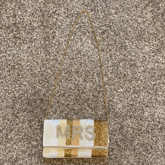 Francesca’s MRS Tonal Stripe Beaded Purse - Picture 3 of 4